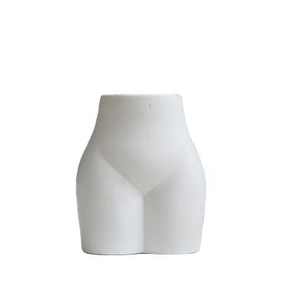 China Art Decor New Custom Bare Butt Boho Burn Bum Chic Woman Female Body Bum Shaped Ceramic Porcelain Flower Vase For Home Decor for sale