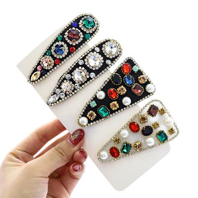 China YANYE style fashion classic small European and American fragrance Crystal Pearl Hair Clip Hairpin geometric hair accessories for sale