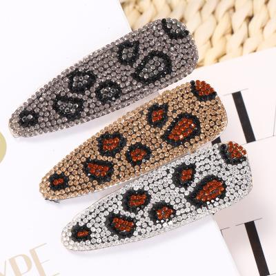 China YANYE European and American style Leopard pattern rhinestone BB hair clip Fashion Diamond-studded hairpin crystal hair accessories for sale