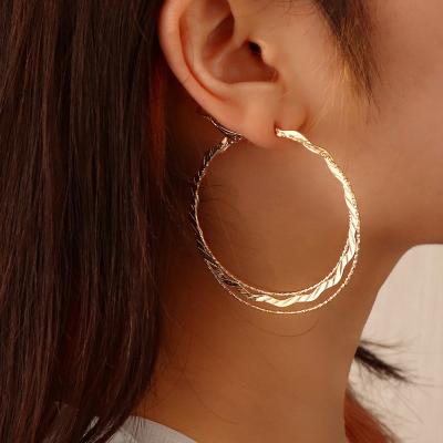 China FASHIONABLE YANYE Exaggerated Geometric Personality Metal Ear Hoop Earrings for sale