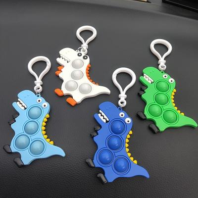 China Promotion Gift YANYE Dinosaur Series Small Cute Fingertip Dimple Toy Happy Bubble Pendant Keychain for sale