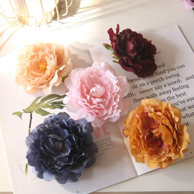 China Touch YANYE Natural Color Autumn Retro Happy Peony Home Outdoor Wedding Artificial Flower Heads D=13cm 10 for sale