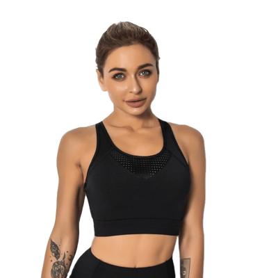 China Breathable fine quality fitness beauty back shockproof sports mesh breathable beauty back stitching bra for sale