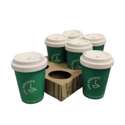 China Sustainable Coffee Shop Custom Printed Reusable Biodegradable Bamboo Coffee Mug for sale