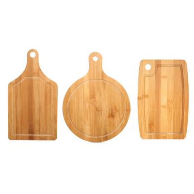 China Sustainable Wholesale Rectangle Round Bamboo Cutting Board Extra Wide & Thick Chopper With Juice Grooves for sale