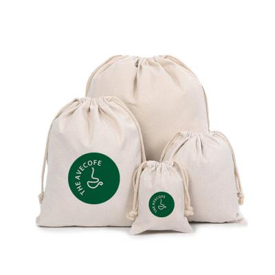 China Wholesale 100% Fair Trade Fair Trade Gift Bag Wholesale 100% Organic Custom Printed Muslin Cotton Canvas Drawstring Bag High Quality White for sale