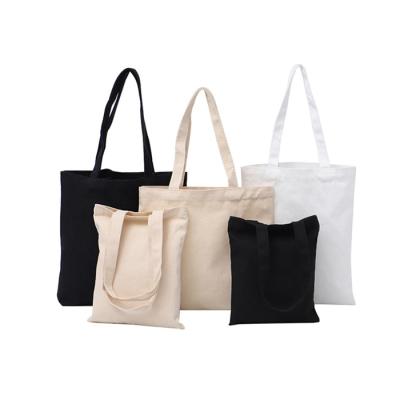 China 100% Recycled Thick Unbleached Cotton Shopping Tote Bag Standard Size Organic White Shopping Bag With Custom Printed Logo Wholesale for sale