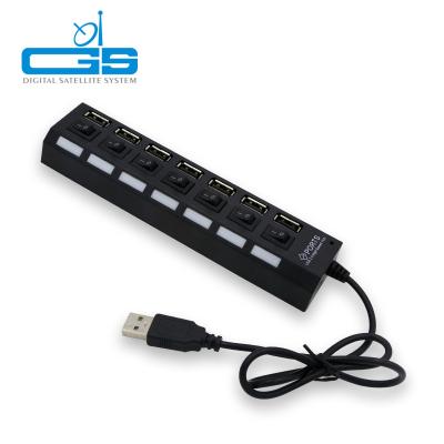 China Competitive Price Video Audio In And Data Transfer Charging 7 Individual Switch Usb 2.0 Splitter Usb 2.0 Port Hub for sale