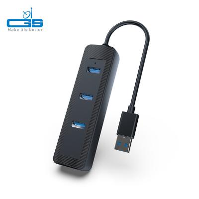 China Electronic Devices New Design Mode 4 Ports Type-C Private USB A 3.0 Ethernet Adapter USB RJ45 Portable Hub For Data Transfer for sale