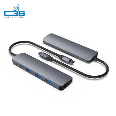 China USB3.0 5Gbps Laptop High Speed ​​5-in-1 USB-C Accessories Portable Hub with PD Charging HD Adapter USB 3.0 Docking Station for sale