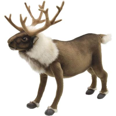 China Custom Christmas Stuffed Plush Simulation Fun Reindeer Doll Furniture Cute Decoration Gift Wild Animal Toy for sale