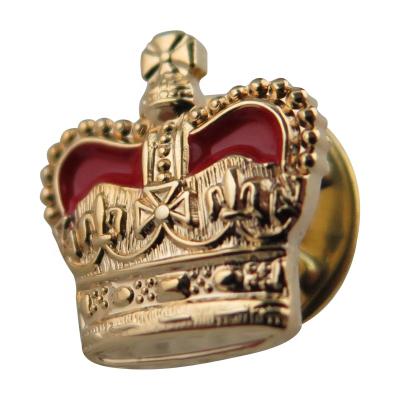 China Custom Europe Metal Crown Soft Enamel Pin Brass Lapel Pin for sale