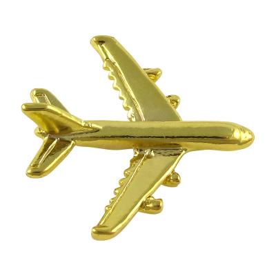 China High Quality Cheap Europe 3D Aircraft Lapel Pins With Gold Plated for sale