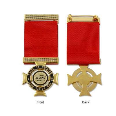 China Europe Custom Sliver Special Shaped Gold Plated Medals For Military for sale