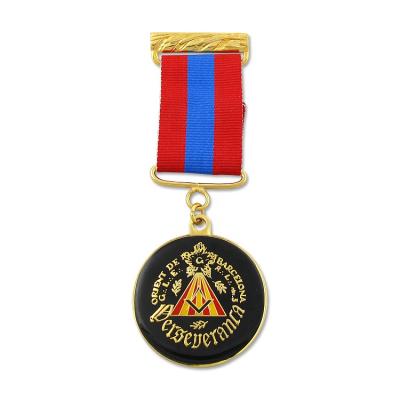 China Europe Custom New Products Masonic Award Medal Coin For Men With Short Ribbon Drape for sale