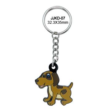 China Eco Friendly Custom Animal Shape Metal Doggie Gifts Enamel Key Chain for sale