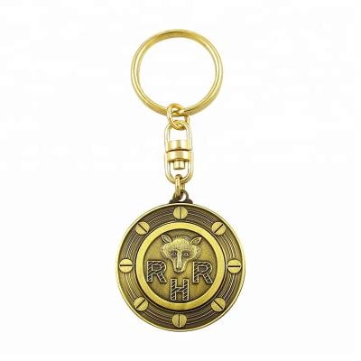 China Antique Custom Logo Metal Coin Keychain for Promotion for sale