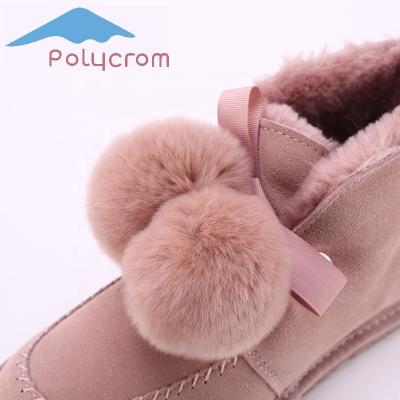 China Fashion trend private label ladies girls women girls warm winter winter shoes snow boots with fur for sale