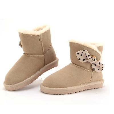 China 2020 Breathable Unisex Kids Winter Boots Baby Bowknot Snow Boots for sale