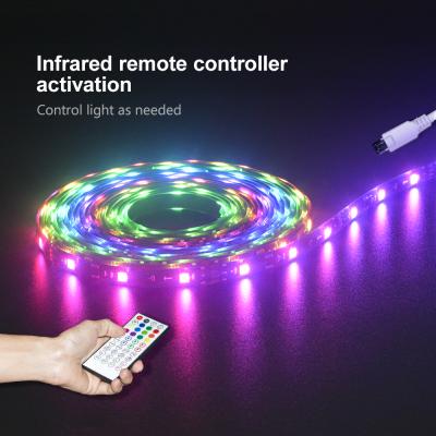 China LED Strip Light RGB 5050 LED Strip Light Indoor Lighting Smart Remote Control RGB Light Bar For Home for sale