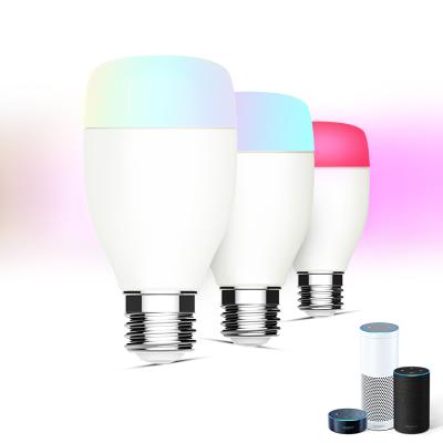 China New Wifi Smart Home Wifi RGB LED Indoor Lighting Remote Control Bulb E27 Support Phone Light Bulb for sale