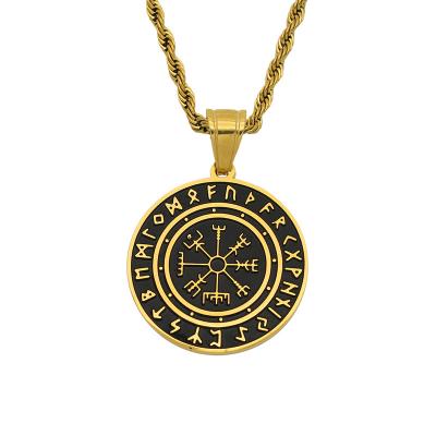 China Mysterious 12 Zodiac Sign Mysterious European Culture Gold Plated Appeal Of Solomon Stainless Steel Jewelry for sale