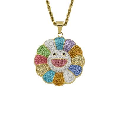 China 2022 Fashion Ice Cream Jewelry Outlet Environmental Friendly Wholesale Adorable Cute Flower Smile Pendant for sale