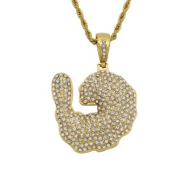 China Other 2022 New Design 18k Gold Plated Stainless Steel Hip Hop Life New Ice Fetus Pendant for sale