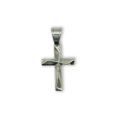 China Simple Design High-Polish Stainless Steel Old School Irregular Best Selling Cross Pendant Environmentally Friendly for sale