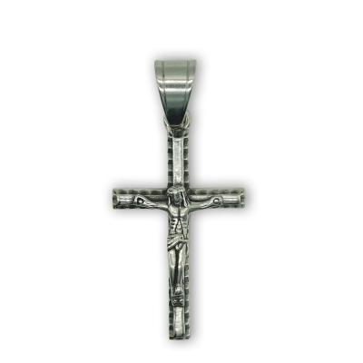 China 2022 Environmentally Friendly New Vintage Classic Delicate Inlaid Wall Stainless Steel Jesus Cross Pendant for sale