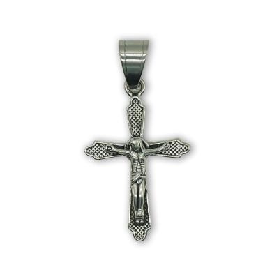 China Well-design Classic Old School Style Stainless Steel Environmental Friendly High Polish Jesus Cross Pendant for sale