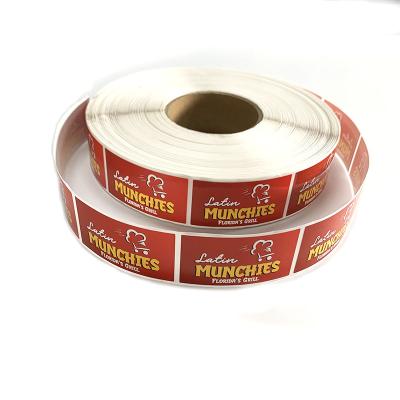 China Custom Waterproof Adhesive Promotion Canned Food Sticker Label Printing for sale