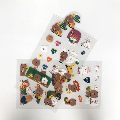 China Waterproof Custom Decorative Custom Clear Kiss Cut Sticker Sheet for sale