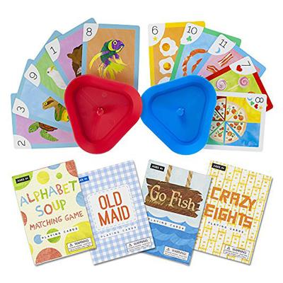 China Kids Learning Imagination Generation Set Of 4 Classic Children's Card Games With 2 Hands Free Game Card Holders for sale