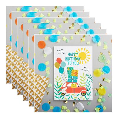 China Europe Custom Print Personalized Happy Cartoon Children's Birthday Handmade Greeting Cards for sale