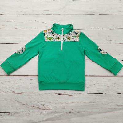 China Casual pullover children's clothing BABY boutique clothes baby boy winter autumn print pullover dinosaur pattern wholesale for sale