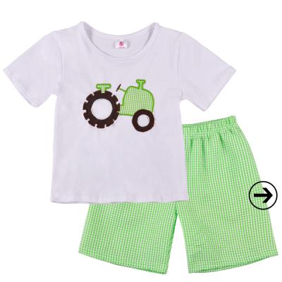 China Fashion Breathable/Comfortable Baby Boy Clothing Set Summer Wholesale Children's Boys Boutique Clothes for sale