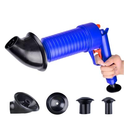 China Wholesale Viable Blue Manual High Pressure Toilet Plunger Air Power Air Drain Blaster for sale