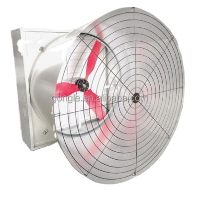 China Cattle farm/cow house Baume Mercier cone fan with red blade used in cow house for cooling for sale