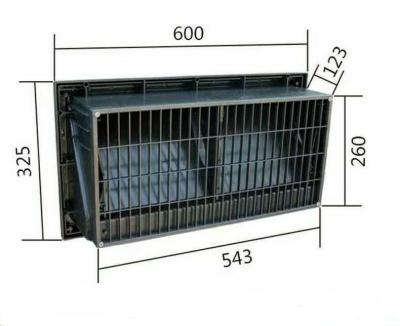 China Poultry farm pp/ABS material air inlet air shutter wall mounted window for chicken house for sale