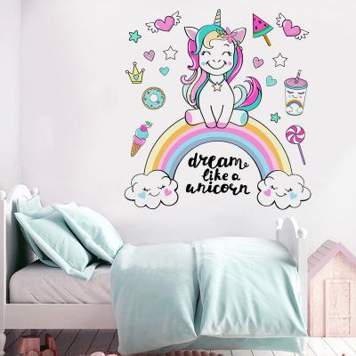 China Waterproof+Eco-friendly Custom Design Colorful PVC Sticker Cartoon Decoration Wall Sticker For Kids Room for sale