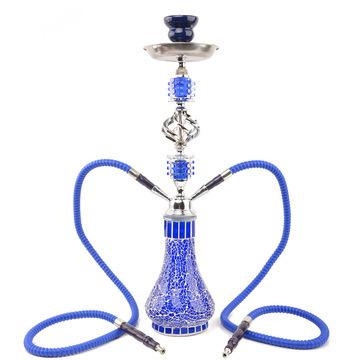 China New Style Shisha Luxury Electric Hookah Big Base Circular Broken Grain Porcelain Hookah for sale