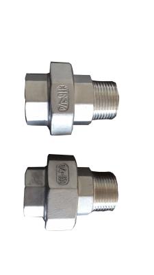 China Male Female Union Stainless Steel Pipe Fitting CF8M And CF8  BSPT  NPT Thread for sale