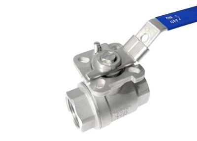 China SS304 Stainless Steel 2PC Full Bore Ball Valve with Mounting Pad for sale