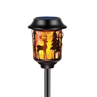 China Top Selling Lifelike Flame Dancing Flicker Adore Solar Flame Lamp Outdoor Fire Lamp With Plastic Battery for sale