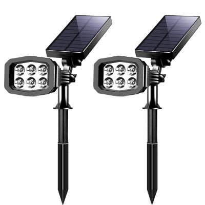 China Modern High Lumen 6 Led Spotlight Solar Power Outdoor Lighting Lights White With Solar Panel for sale