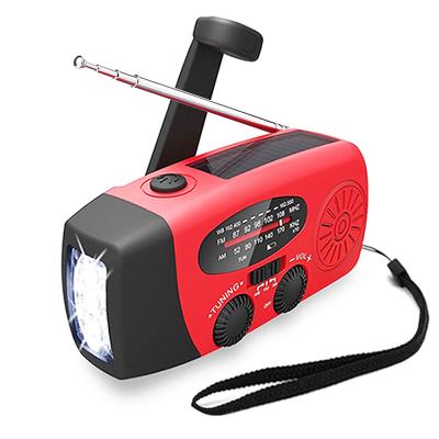 China Survival Emergency Time Radio 2000mah Eco - Friendly Solar Hand Crank Radio With Flashlight for sale