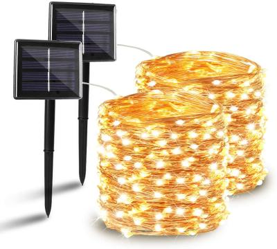 China Outdoor Hanging Light Waterproof Mini Twinkle Fiary Led Holiday 20m Solar Garden 200led String Lights for sale