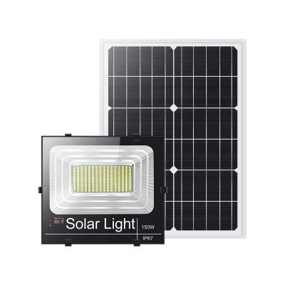 China Cheap Multifunctional 300led 150W Led Solar LANDSCAPE Digital Display Flood Light Solar Lights With Remote Control for sale