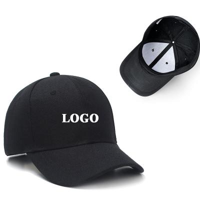 China COMMON Classic 6 High Quality Promotional Custom Single Panel Black White Fitted Baseball Hats Caps For Women Men for sale